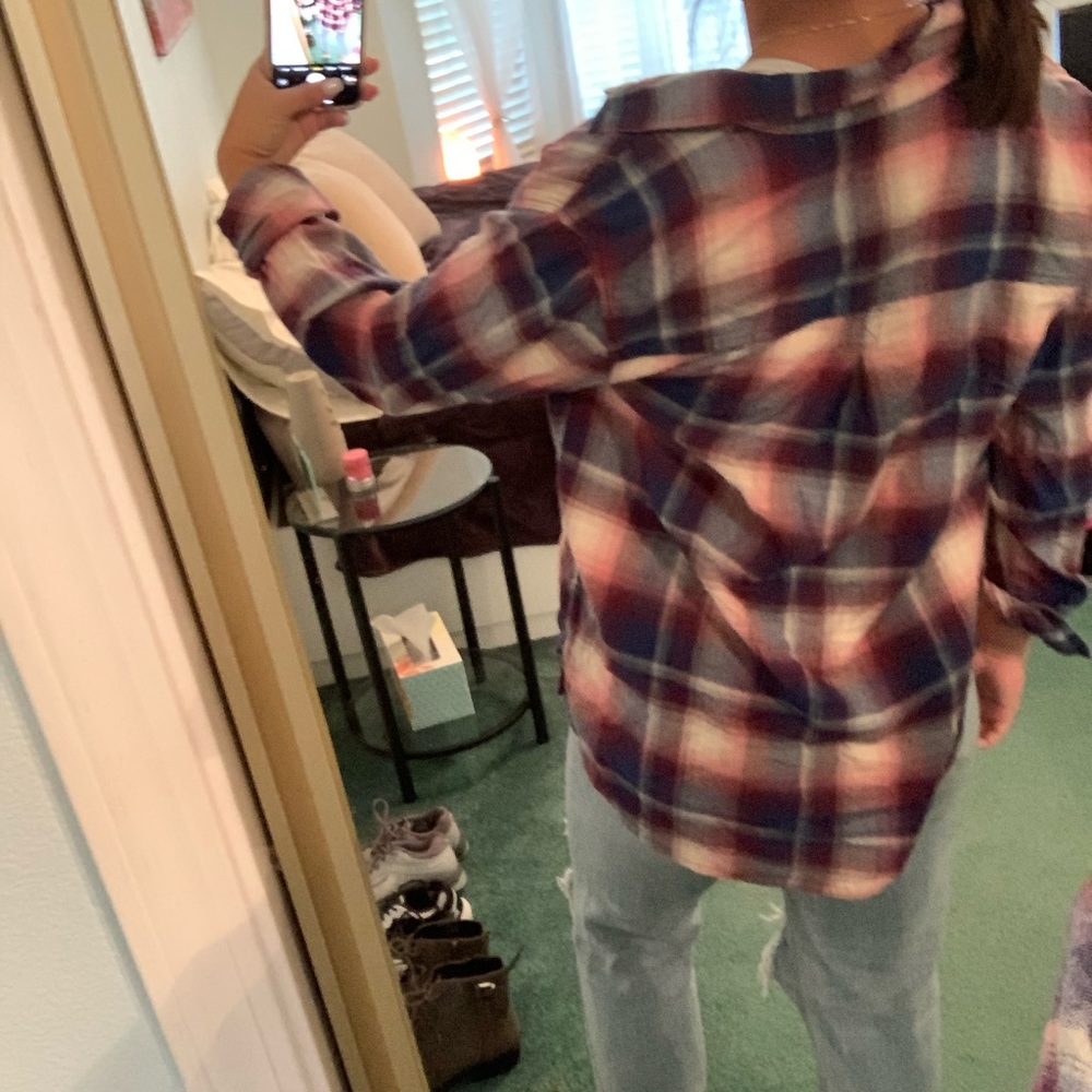 Multi Color Button Down Flannel - Picture 2 of 4